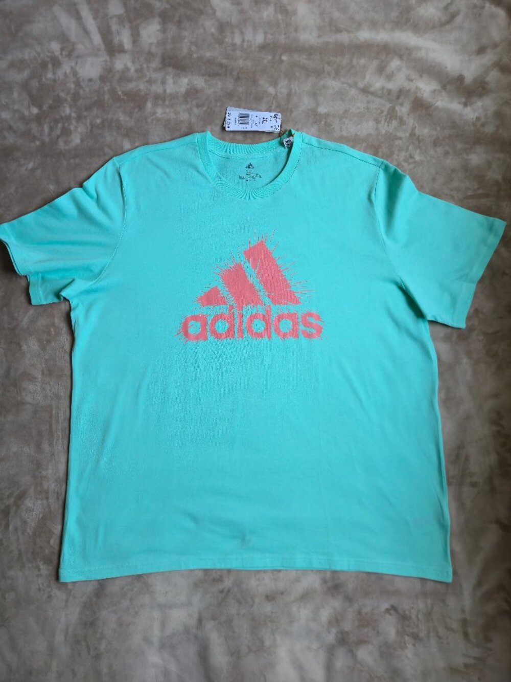 NWT adidas Paint Splatter Badge of Sport Graphic T-Shirt Easy Green Men's 2XL